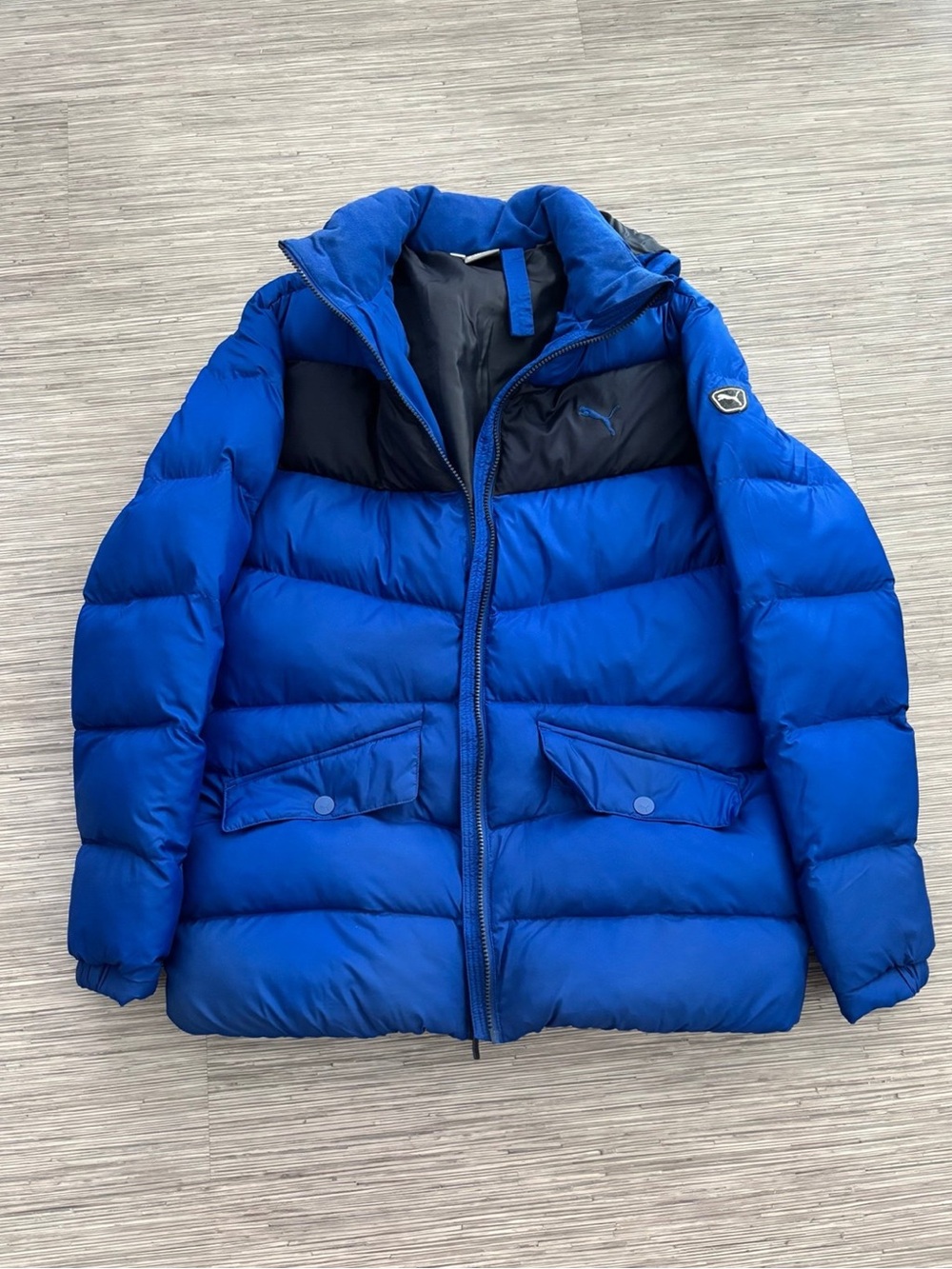Puma Blue and Black Puffer Jacket
